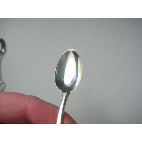 Set Of 4 Vintage Silver Teaspoons Thistle Design Signed - Picture 9 of 11